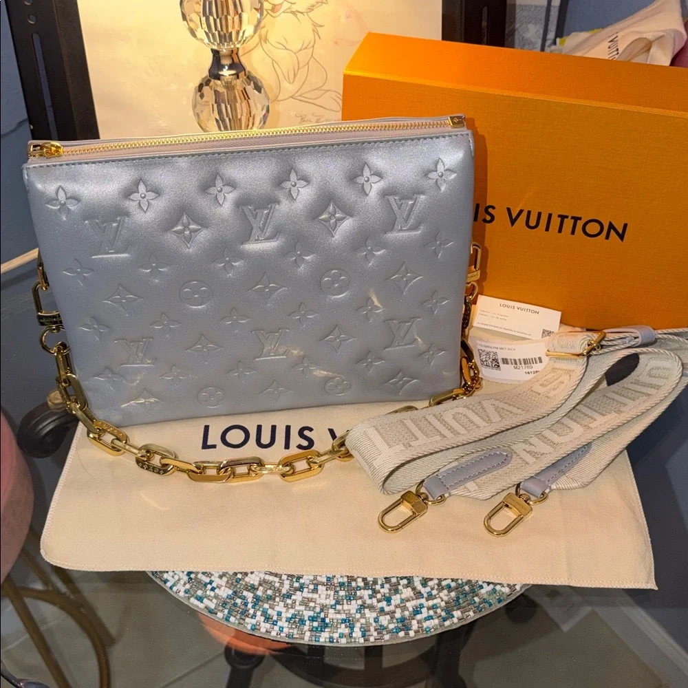 Louis Vuitton Coussin PM Silver Metallic